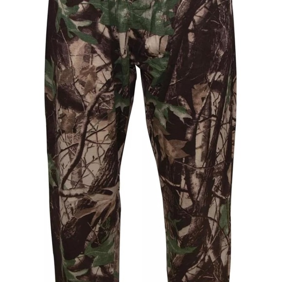 Mens Camo Lounge Pants Size Medium Camouflage Outdoor Pull On Hunter Woods - Picture 3 of 5